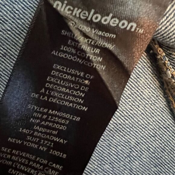 Members Only Nickelodeon Spongebob Denim Trucker Jacket - Picture 7 of 16